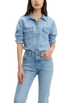 Chemise Levis Western Bleu Pour Femme