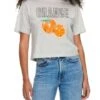 T-Shirt Only Estampé Oranges Gris Pour Femme
