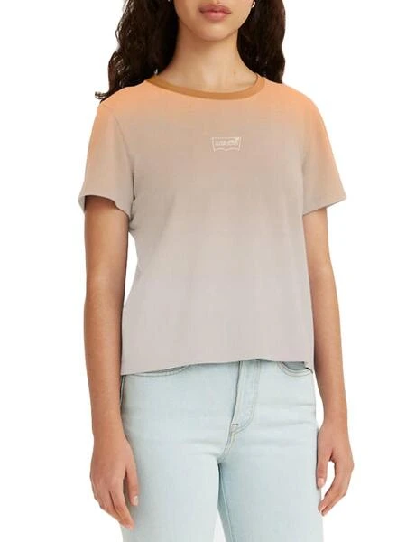 T-Shirt Levis Jordie Effet Dégradé Orange Femme