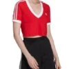 T-Shirt Adidas Cropped Rouge Pour Femme