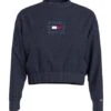 Sweat Tommy Jeans Crop Timeless Bleu Marine Femme