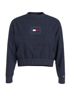 Sweat Tommy Jeans Crop Timeless Bleu Marine Femme