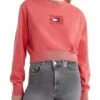 Sweat Tommy Jeans Crop Rose Intemporelle Pour Femme