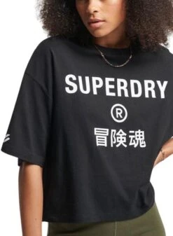 T-Shirt Superdry Code Core Sport Noire Pour Femme