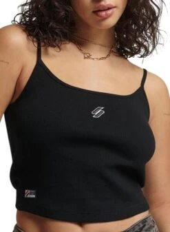 T-Shirt Superdry Code Tirantes Noire Pour Femme