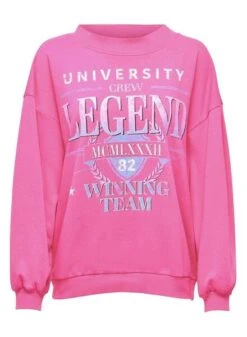 Sweat Only Luna University Fuchsia Pour Femme