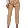 Pantalon Vila Vinille Similicuir Pour Femme Camel