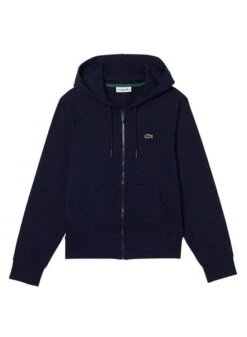 Sweat Lacoste Basic Hood Zip Bleu Pour Femme