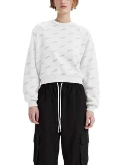 Sweat Levis Vintage Raglan Blanc Pour Femme