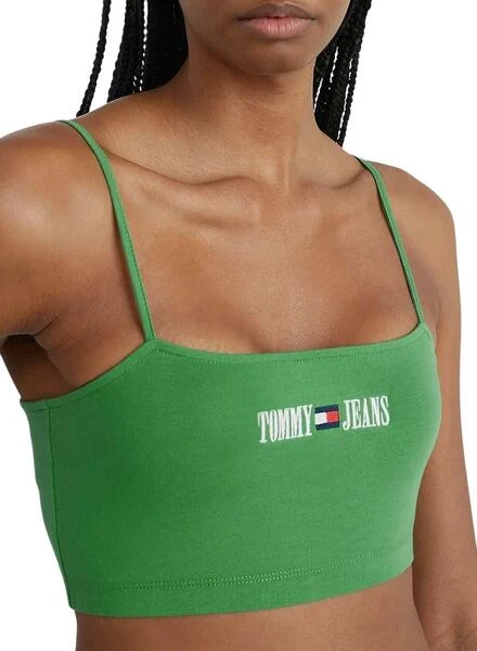Top Tommy Jeans Ultra Crop Vert Pour Femme – Image 2
