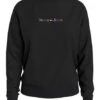 Sweat Tommy Jeans Linear Serif Noire Femme