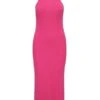 Robe Only Belia Long Fente Rosa Pour Femme