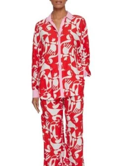 Chemise Vila Kikki Rouge Et Blanc Pour Femme