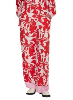 Pantalon Vila Kikki Mat Rouge Pour Femme