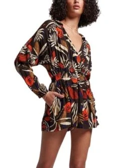 Robe Superdry Beach Noire Pour Femme
