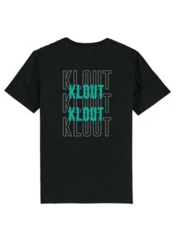 T-Shirt Klout Graphic Noire Et Bleu Turquesa