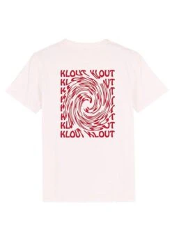 T-Shirt Klout Tornado Blanc Vintage Et Rouge