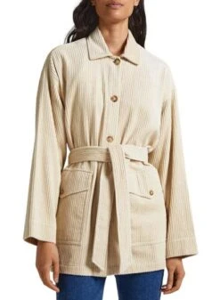 Surchemise Pepe Jeans Velours Côtelé Beige Kelsey Femme
