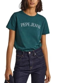 T-Shirt Pepe Jeans Vio Vert Pour Femme