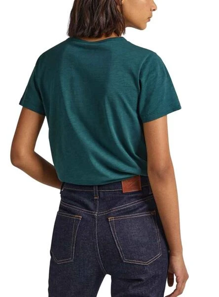 T-Shirt Pepe Jeans Vio Vert Pour Femme – Image 2