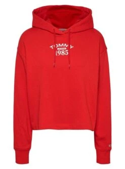 Sweat Tommy Jeans Relaxed Essential Rouge Femme