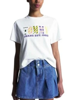T-Shirt Tommy Jeans Classic Luxe 2 Blanc Femme