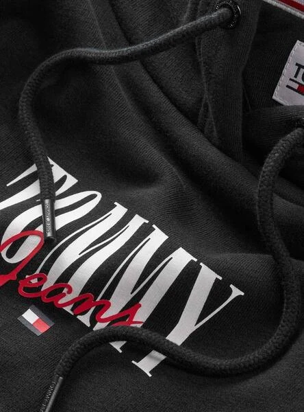 Sweat Tommy Jeans Essential Logo 1 Noire Femme – Image 2