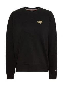 Sweat Tommy Jeans Signature Noire Pour Femme