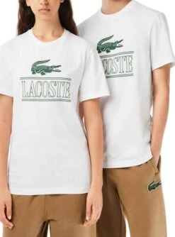 T-Shirt Lacoste Runs Large Blanc Homme Et Femme