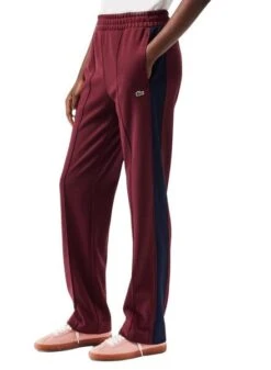 Pantalon Lacoste Paris Interlock Bordeaux Femme