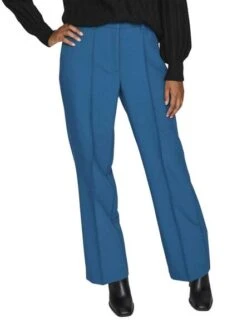 Pantalones Vila Vimanoni Bleu Pour Femme