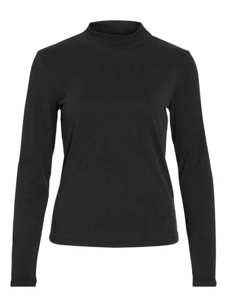 T-Shirt Vila Vilullu Rollneck Noire Pour Femme – Image 5