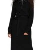 Robe Vila Viril Half Zipper Noire Pour Femme