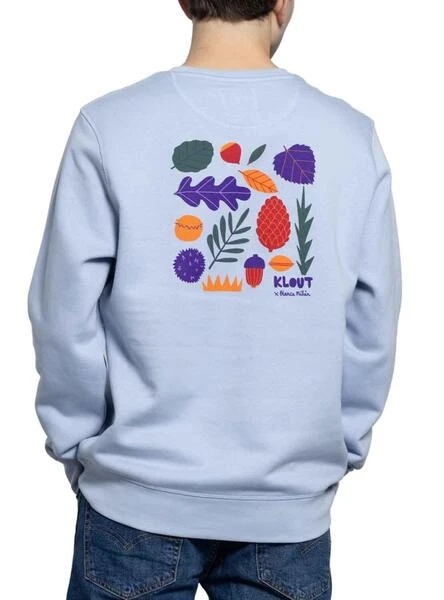 Sweat Klout Blanc Millán I Bleu Unisex – Image 3