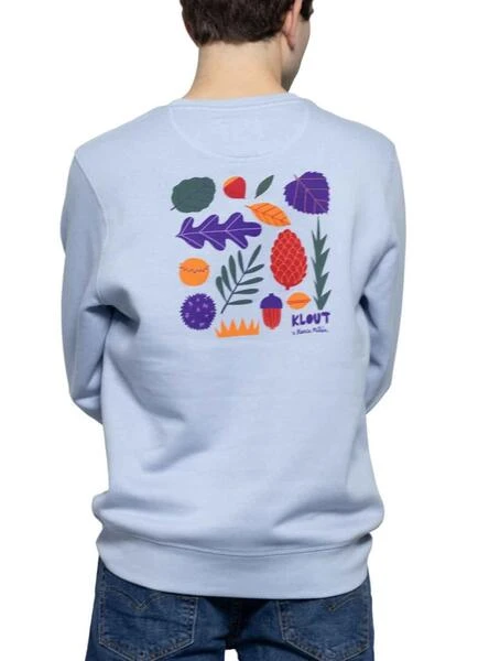 Sweat Klout Blanc Millán I Bleu Unisex – Image 4