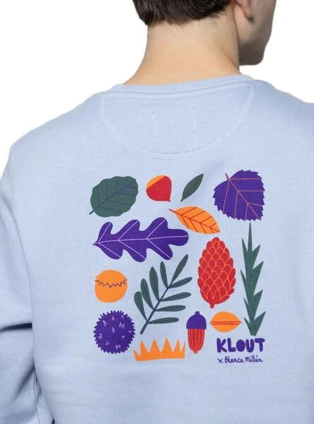 Sweat Klout Blanc Millán I Bleu Unisex – Image 6