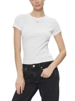 Maillot Tommy Jeans Slim Blanc Pour Femme
