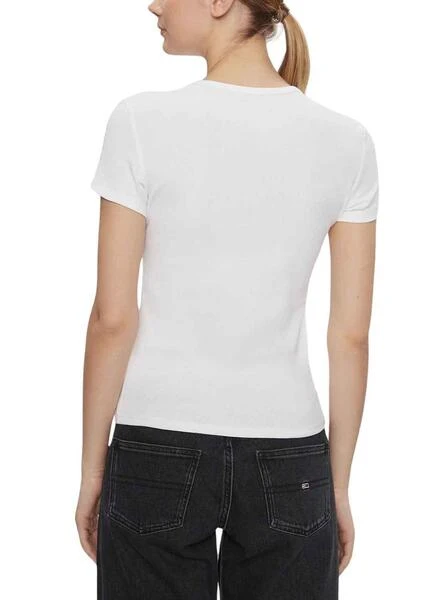 Maillot Tommy Jeans Slim Blanc Pour Femme – Image 2