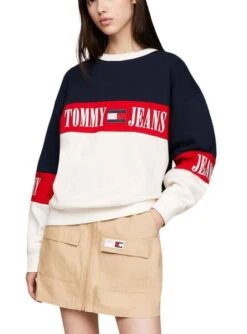 Sweat Tommy Jeans Archive Colorblock Pour Femme