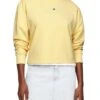Sweat à Capuche Tommy Jeans Essential Logo Jaune Femme