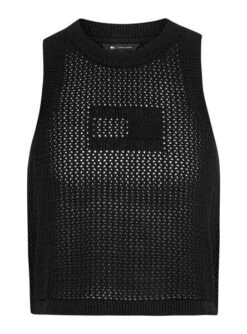 Top Tommy Jeans Open Noir Pour Femme