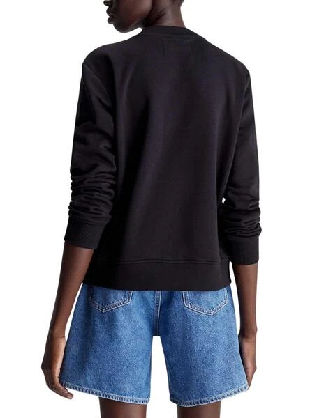 Sweat à Capuche Calvin Klein Embro Badge Noir Femme – Image 2