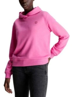 Sweat Calvin Klein Embro Badge Rose Pour Femme
