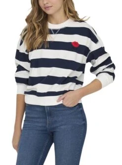 Sweat à Capuche Only Serena Marine Pour Femme