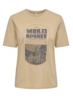 T-Shirt Only Lucie Beige Pour Femme