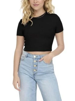 T-shirt Only Betty Noir Pour Femme