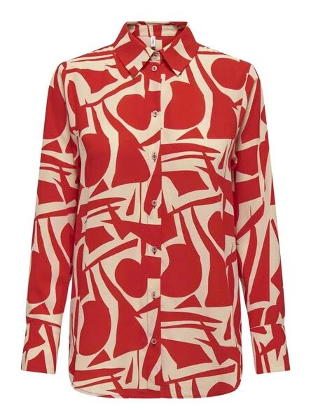 Chemise Only Helena Life Loose Rouge Pour Femme – Image 4