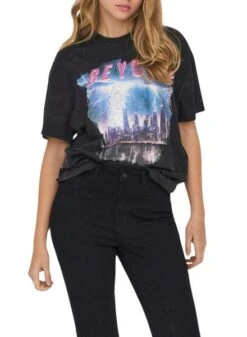 Camiseta Only Lucca Beyond Noir Pour Femme