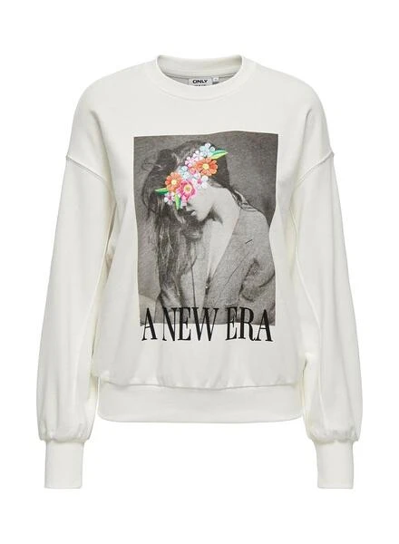 Sudadera Blanca Para Mujer Only Hanna.