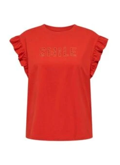 Camiseta Only Pernille Rouge Pour Femme.